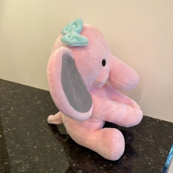 Twinkle Toes Pink and Gray Plush 10in Elephant Hazel Bedtime Originals - Picture 5 of 8